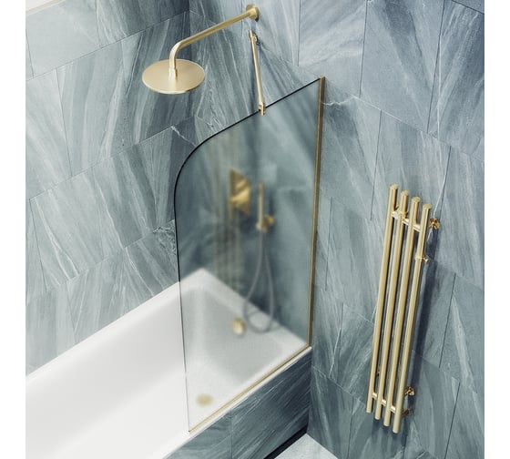 Шторка для ванны в узком профиле MaybahGlass MGV-137-3у