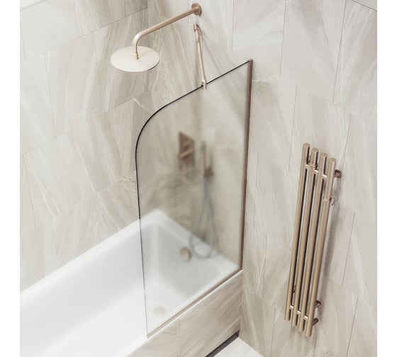 Шторка для ванны в узком профиле MaybahGlass MGV-132-2у