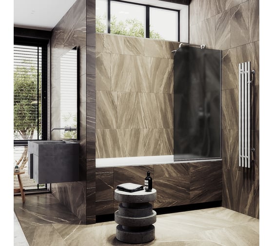 Шторка для ванны в узком профиле MaybahGlass MGV-129-5у