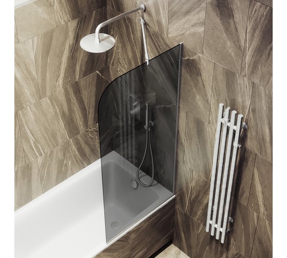 Шторка для ванны в узком профиле MaybahGlass MGV-146-5у