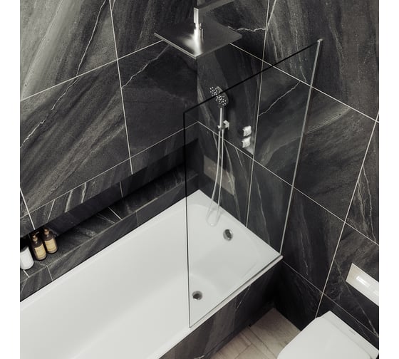 Шторка для ванны в узком профиле MaybahGlass MGV-248-5у
