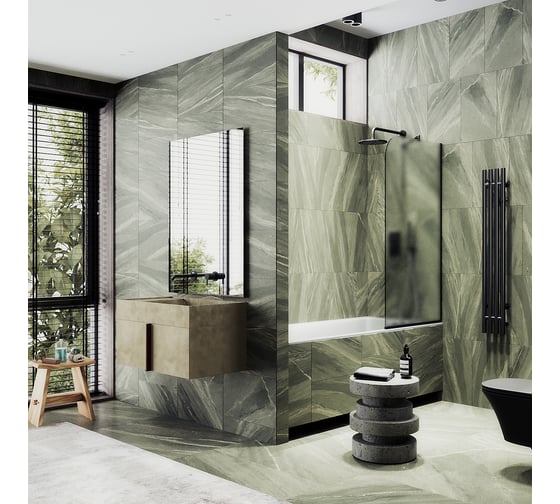 Шторка для ванны в узком профиле MaybahGlass MGV-143-6у