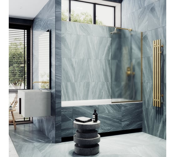 Шторка для ванны в узком профиле MaybahGlass MGV-143-3у
