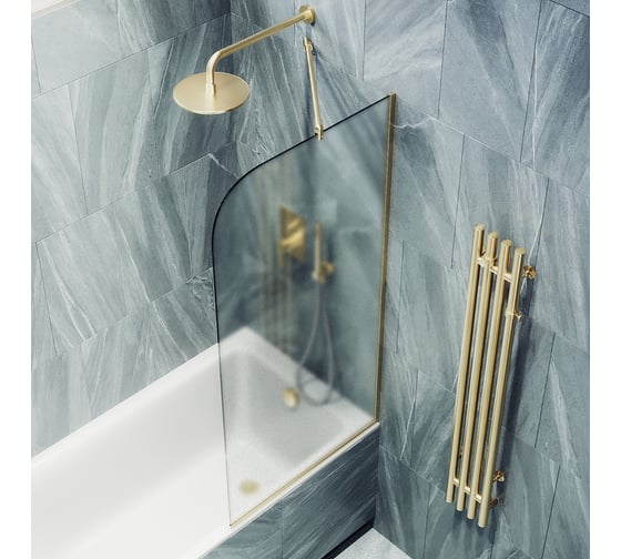 Шторка для ванны в узком профиле MaybahGlass MGV-143-3у