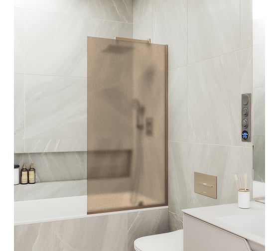 Шторка для ванны в узком профиле MaybahGlass MGV-249-2у