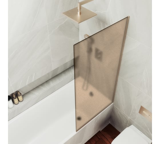Шторка для ванны в узком профиле MaybahGlass MGV-249-2у