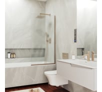 Шторка для ванны в узком профиле MaybahGlass MGV-253-2у