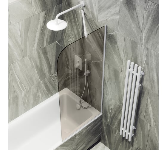 Шторка для ванны в узком профиле MaybahGlass MGV-147-1у