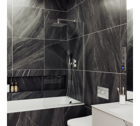 Шторка для ванны в узком профиле MaybahGlass MGV-62-5у