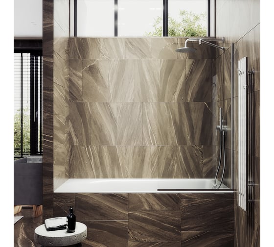 Шторка для ванны в узком профиле MaybahGlass MGV-62-5у 1