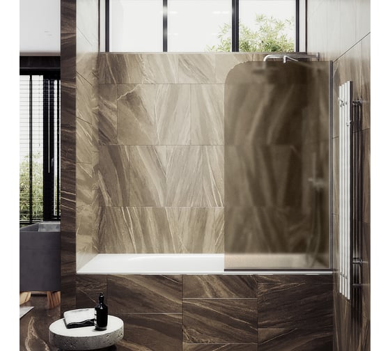Шторка для ванны в узком профиле MaybahGlass MGV-150-5у 1