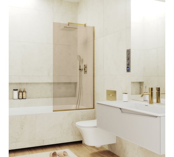 Шторка для ванны в узком профиле MaybahGlass MGV-250-3у