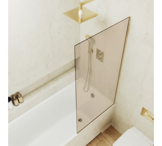 Шторка для ванны в узком профиле MaybahGlass MGV-250-3у