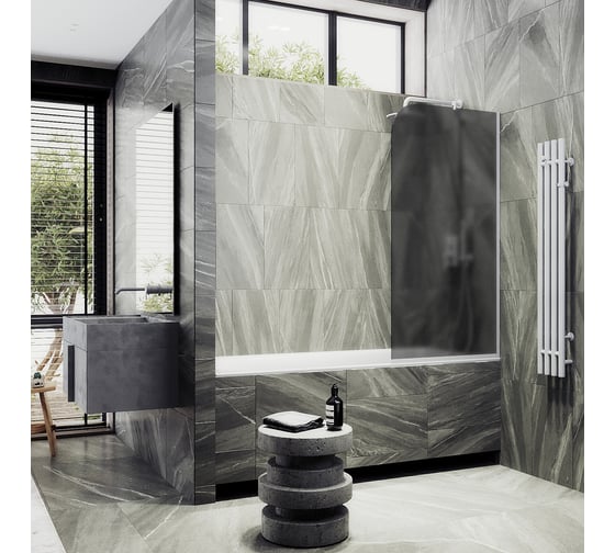 Шторка для ванны в узком профиле MaybahGlass MGV-145-1у