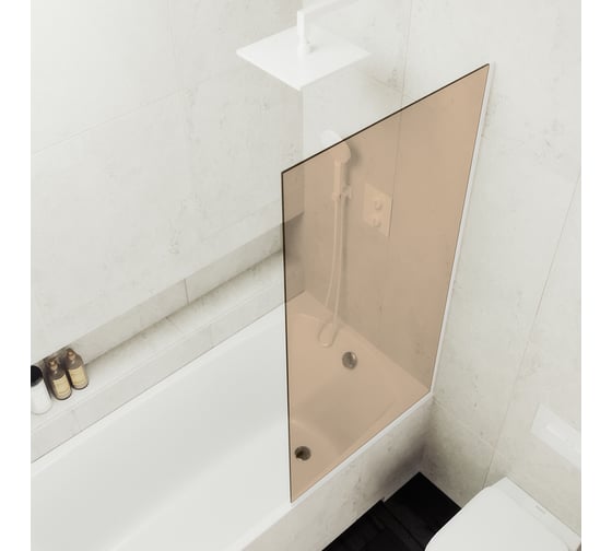Шторка для ванны в узком профиле MaybahGlass MGV-67-1у