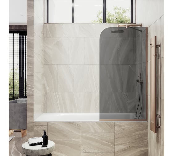 Шторка для ванны в узком профиле MaybahGlass MGV-252-2у