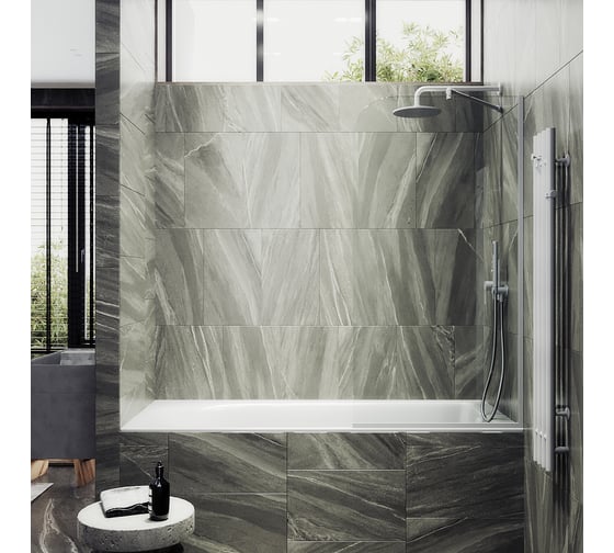 Шторка для ванны в узком профиле MaybahGlass MGV-62-1у