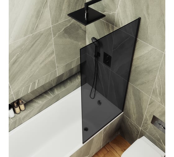 Шторка для ванны в узком профиле MaybahGlass MGV-79-6у
