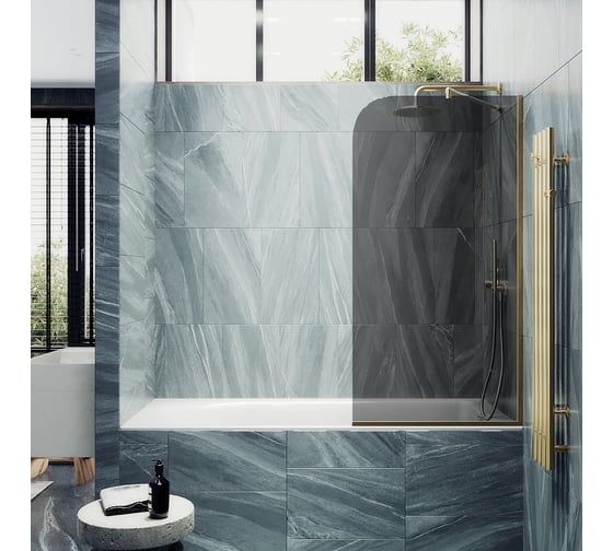 Шторка для ванны в узком профиле MaybahGlass MGV-78-3у