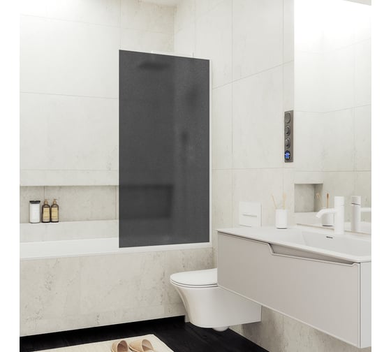 Шторка для ванны в узком профиле MaybahGlass MGV-84-1у