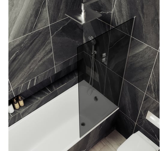 Шторка для ванны в узком профиле MaybahGlass MGV-79-5у