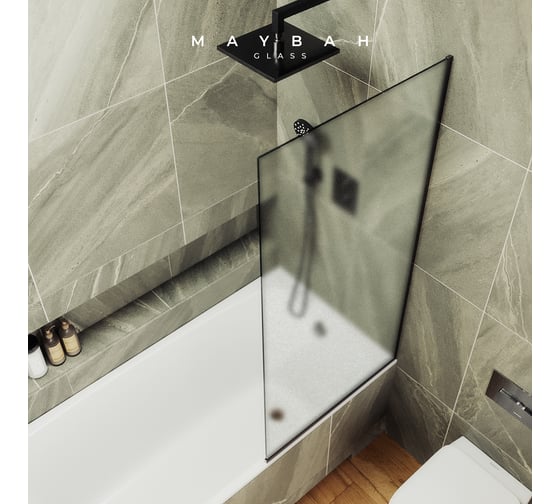 Шторка для ванны в узком профиле MaybahGlass MGV-90-6у