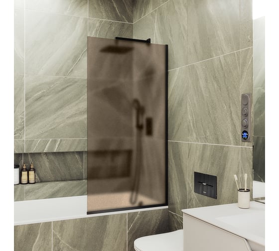 Шторка для ванны в узком профиле MaybahGlass MGV-73-6у