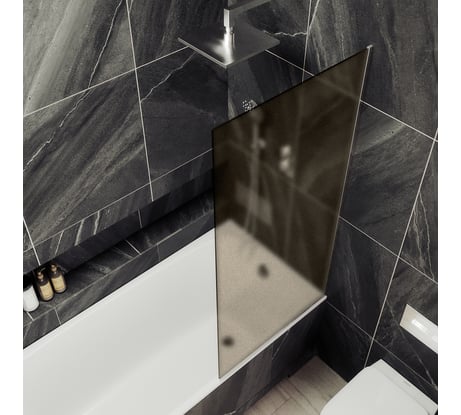 Шторка для ванны в узком профиле MaybahGlass MGV-74-5у