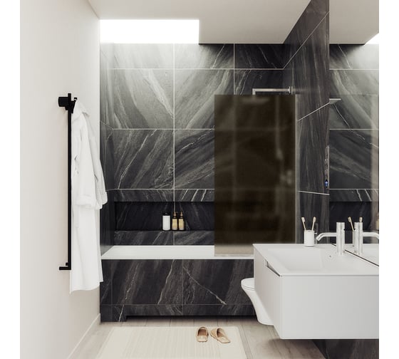 Шторка для ванны в узком профиле MaybahGlass MGV-74-5у
