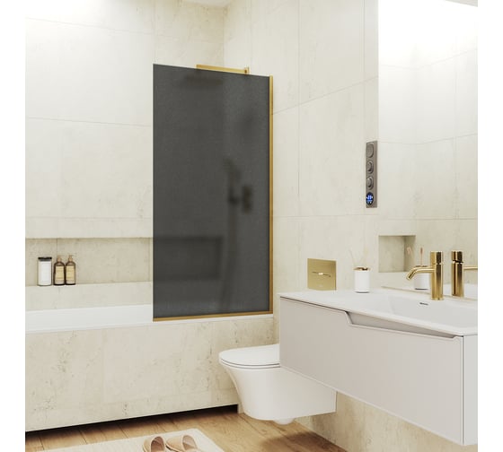 Шторка для ванны в узком профиле MaybahGlass MGV-88-3у