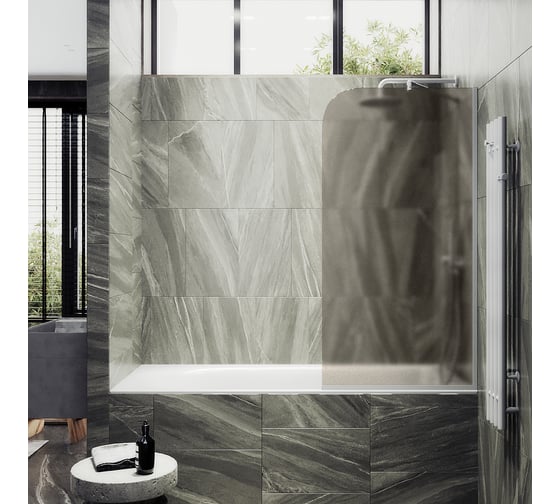 Шторка для ванны в узком профиле MaybahGlass MGV-77-1у
