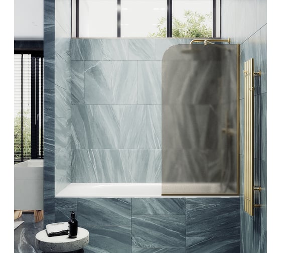 Шторка для ванны в узком профиле MaybahGlass MGV-76-3у