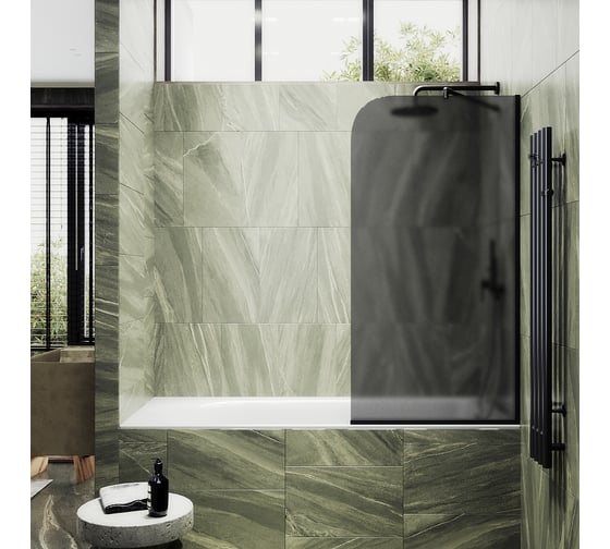 Шторка для ванны в узком профиле MaybahGlass MGV-89-6у 1