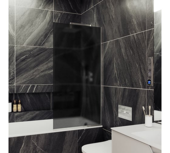 Шторка для ванны в узком профиле MaybahGlass MGV-89-5у