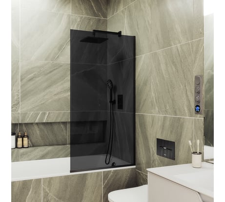 Шторка для ванны в узком профиле MaybahGlass MGV-83-6у