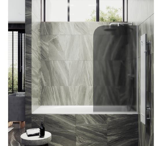 Шторка для ванны в узком профиле MaybahGlass MGV-89-1у 1