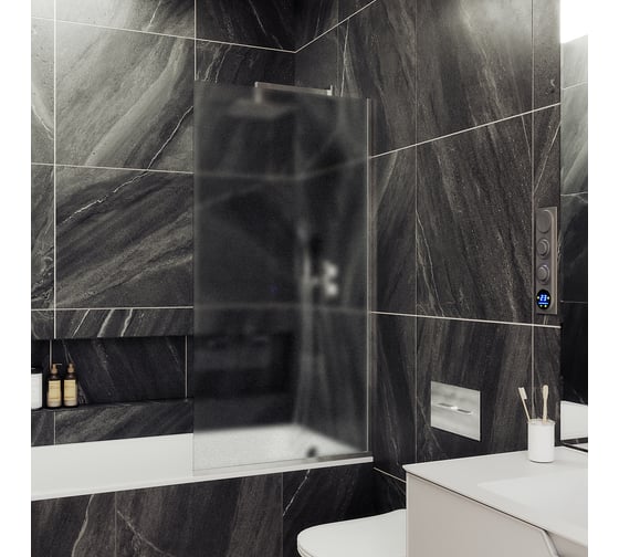 Шторка для ванны в узком профиле MaybahGlass MGV-91-5у 1