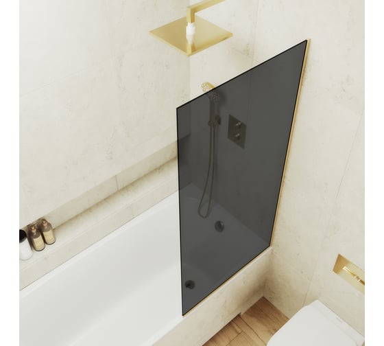 Шторка для ванны в узком профиле MaybahGlass MGV-79-3у