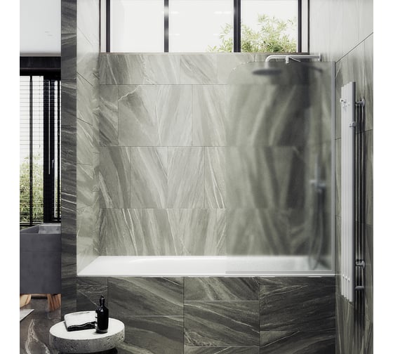 Шторка для ванны в узком профиле MaybahGlass MGV-95-1у 1