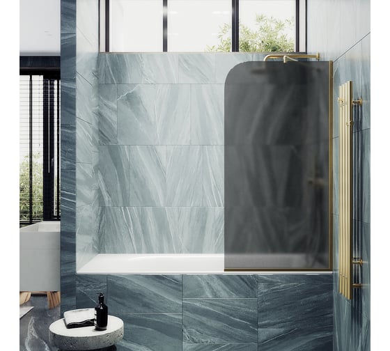 Шторка для ванны в узком профиле MaybahGlass MGV-89-3у