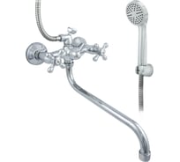 Смеситель для ванны ЦС СМ 500/5-4К ЭКО М_Крест круглый излив D18 L-300 мм ЭМ900814