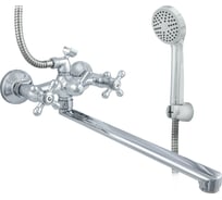 Смеситель для ванны ЦС СМ 500/5-4К ЭКО М_Крест плоский излив L-300 мм ЭМ900815