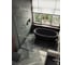 Душевая перегородка MaybahGlass в узком профиле, 1950х1090 мм, стекло сатин 8 мм, + полотенцедержатель MGD-713-5у 3