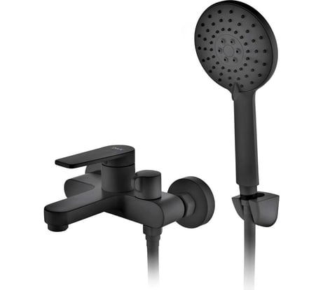Смеситель для ванны с душем D&K Bayern.Furth короткий излив, черный DA1523205