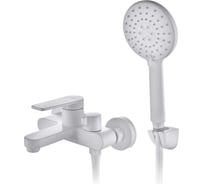 Смеситель для ванны с душем D&K Bayern.Furth короткий излив, белый DA1523208