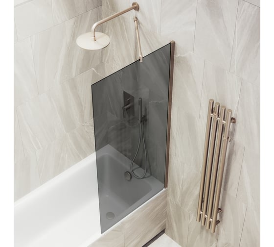 Шторка для ванны в широком профиле MaybahGlass MGV-252-2ш