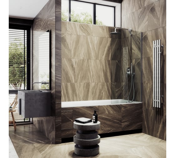 Шторка для ванны в широком профиле MaybahGlass MGV-62-5ш