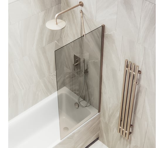 Шторка для ванны в широком профиле MaybahGlass MGV-67-2ш