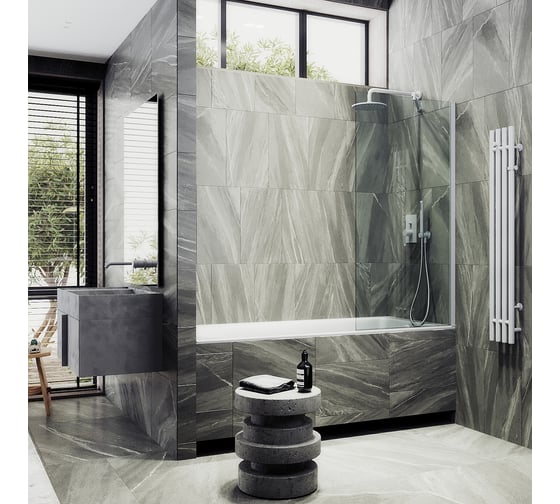 Шторка для ванны в широком профиле MaybahGlass MGV-63-1ш