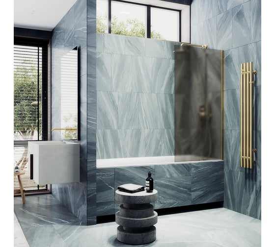 Шторка для ванны в широком профиле MaybahGlass MGV-75-3ш